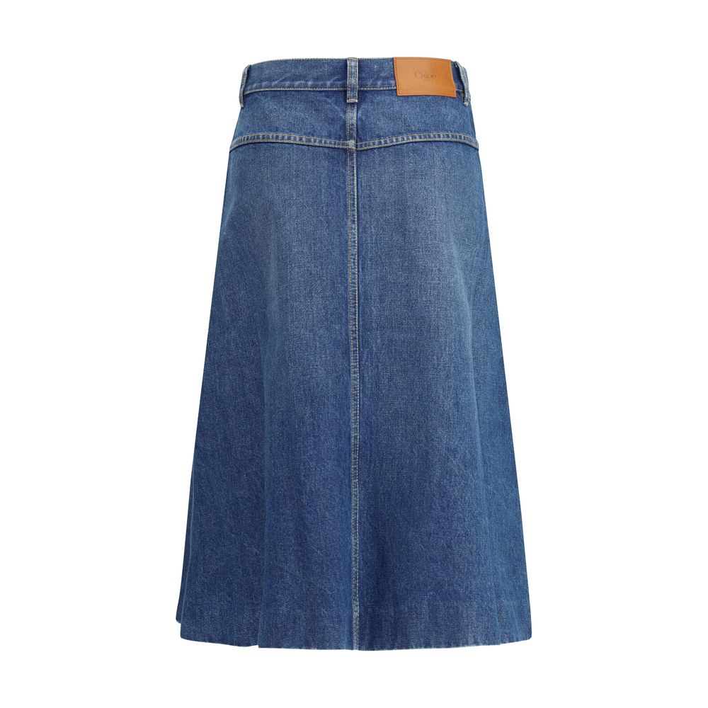 Chloé Midirock aus Denim
