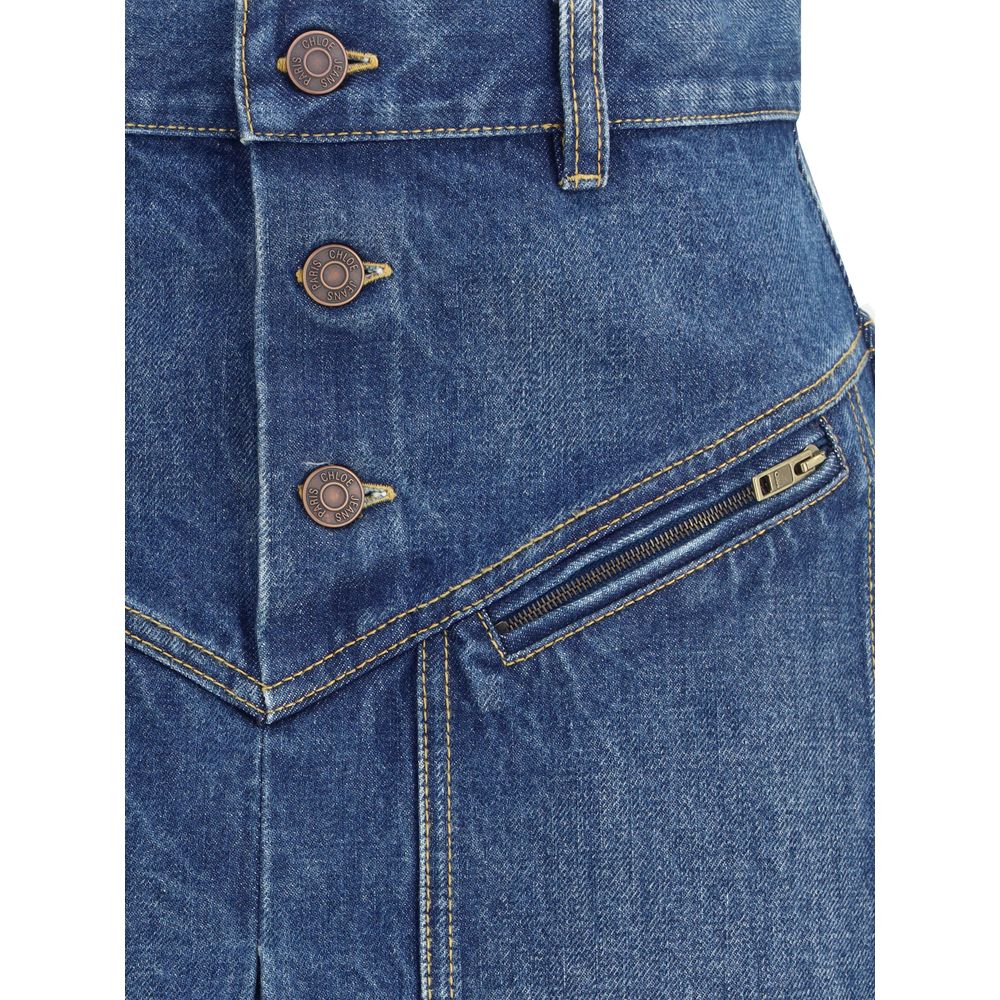 Chloé Midirock aus Denim