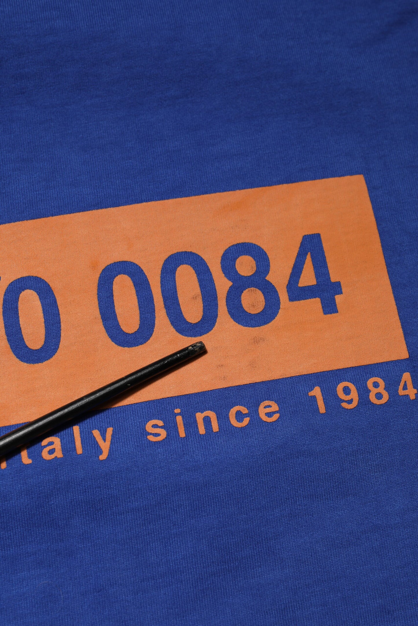 Dolce & Gabbana Blaues Logo-Grafik-T-Shirt mit Rundhalsausschnitt aus Baumwolle