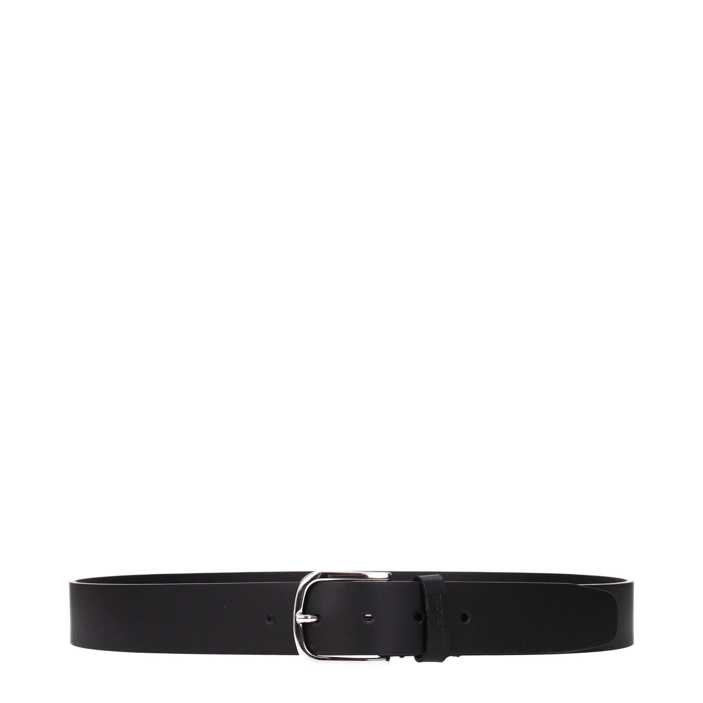Testoni Schwarzes Leder Regular Gürtel