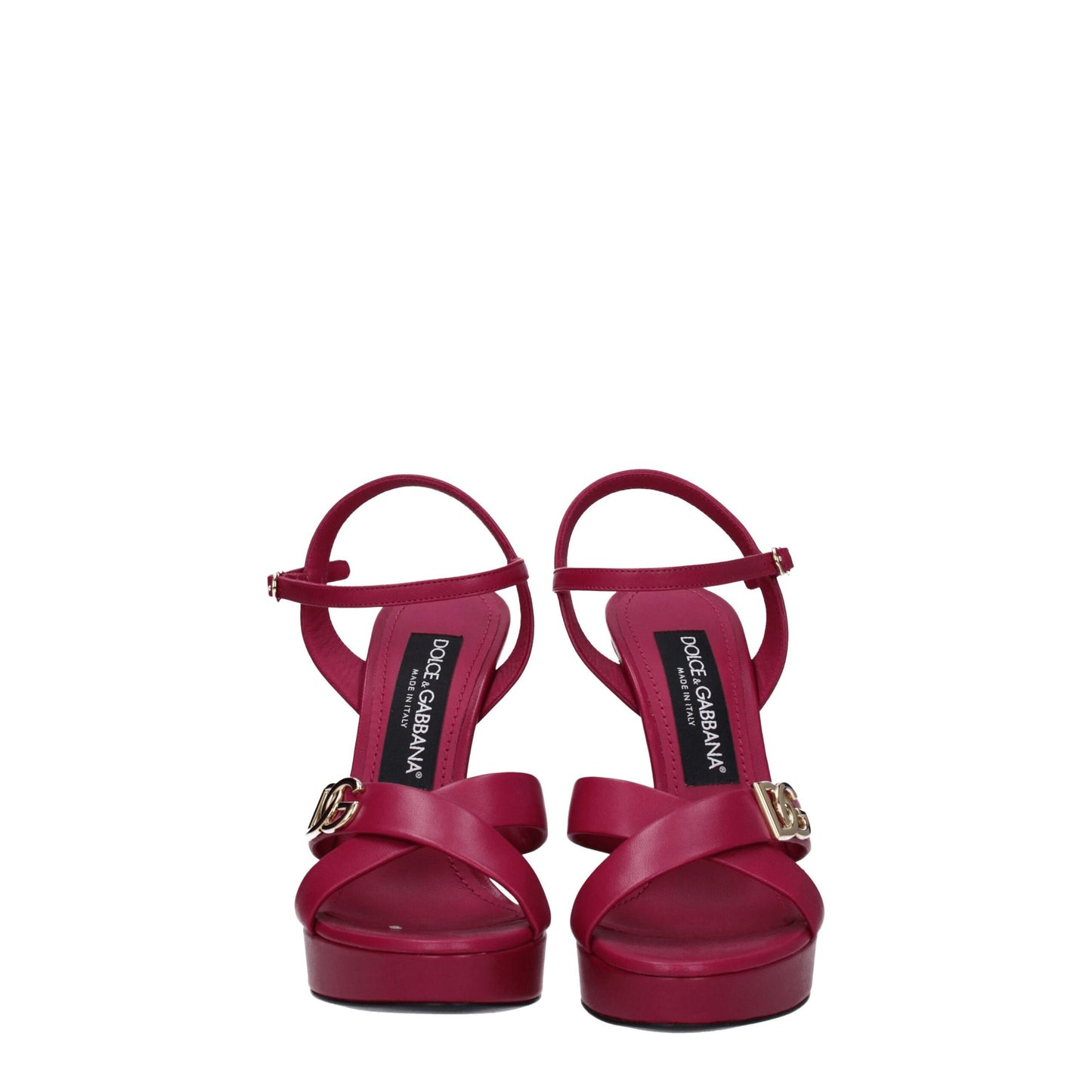 Dolce & Gabbana Rosa Leder-Plateaus