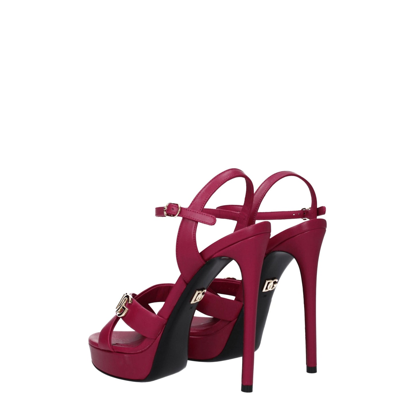 Dolce & Gabbana Rosa Leder-Plateaus