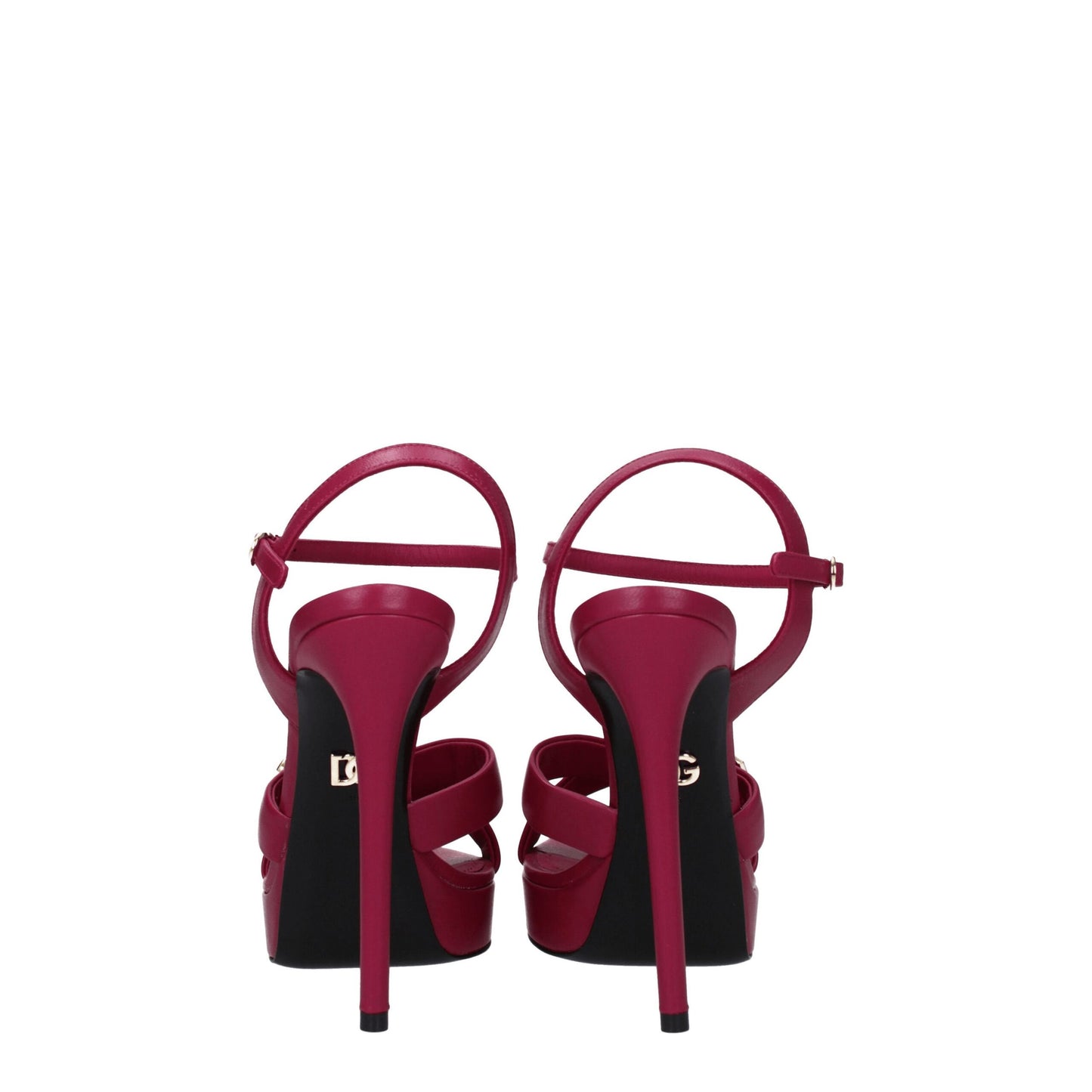 Dolce & Gabbana Rosa Leder-Plateaus
