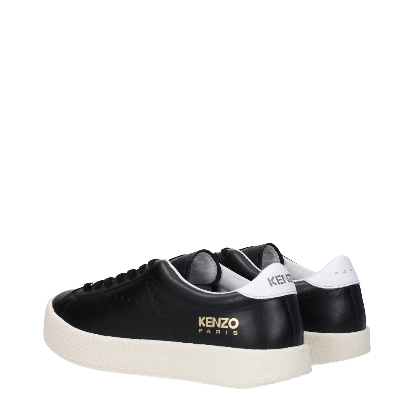 Kenzo Schwarze Leder Low Tops