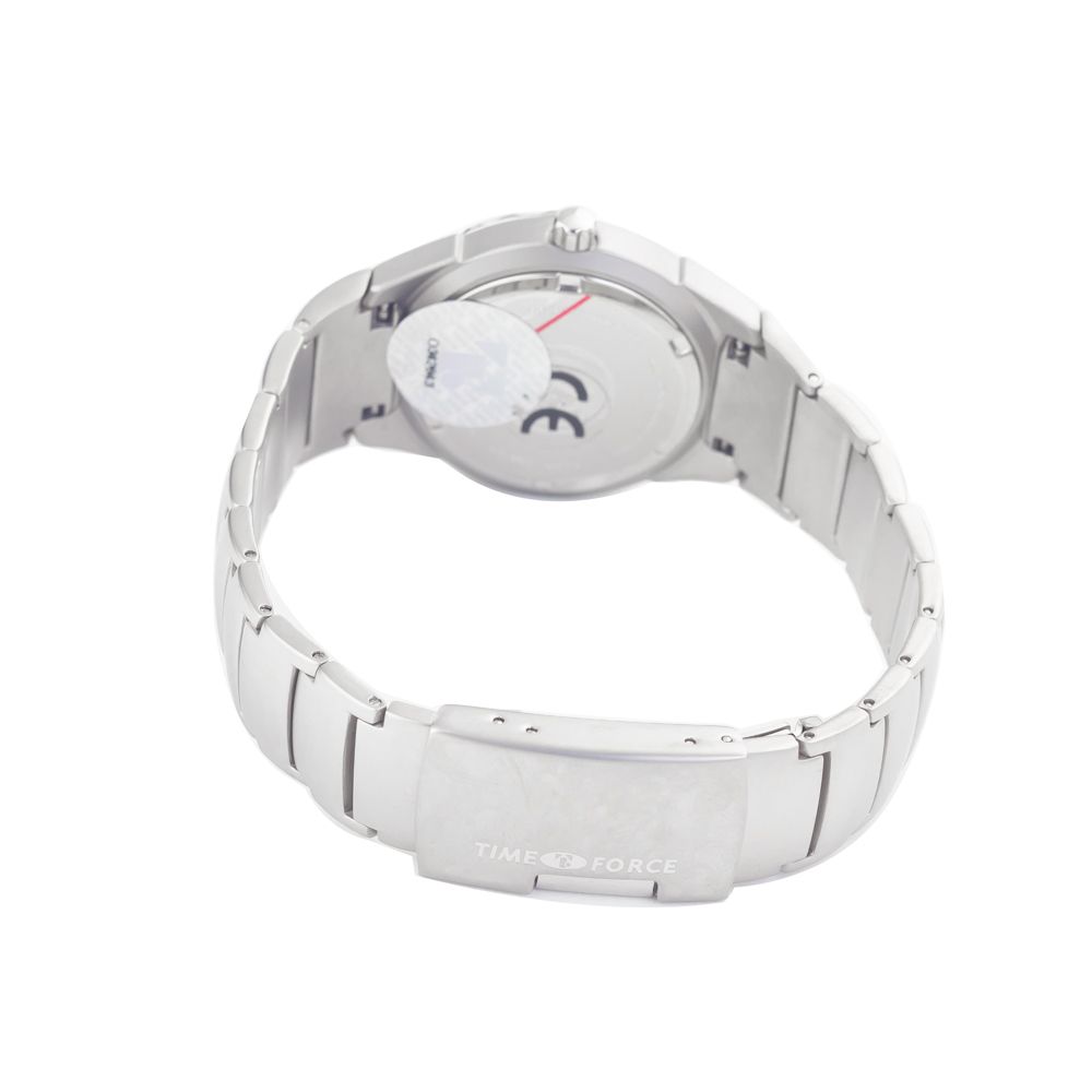 Time Force Silberne Edelstahl-Armbanduhr