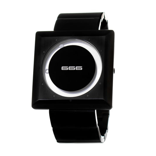 666BARCELONA Schwarze Edelstahl-Dress-Uhr