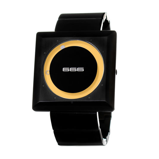 666BARCELONA Schwarze Edelstahl-Dress-Uhr