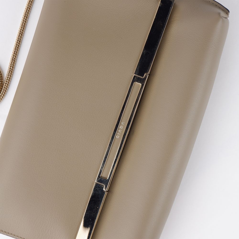 Giada Beige Leder Crossbody Tasche