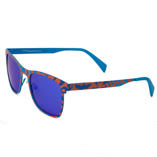 Italia Independent Blaue Metall-Sonnenbrille