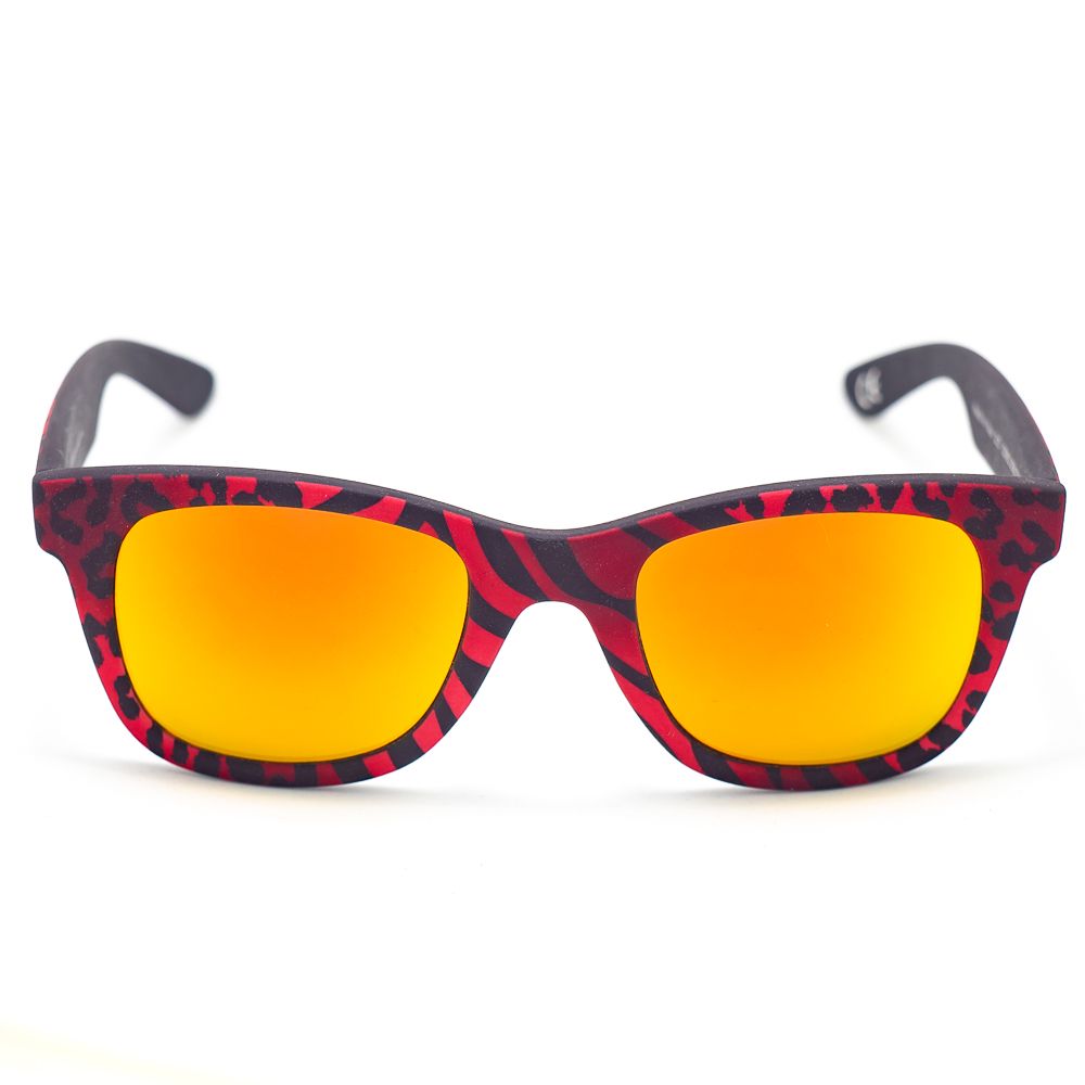 Italia Independent Rote Acetat-Sonnenbrille