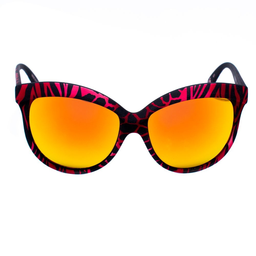 Italia Independent Rote Acetat-Sonnenbrille