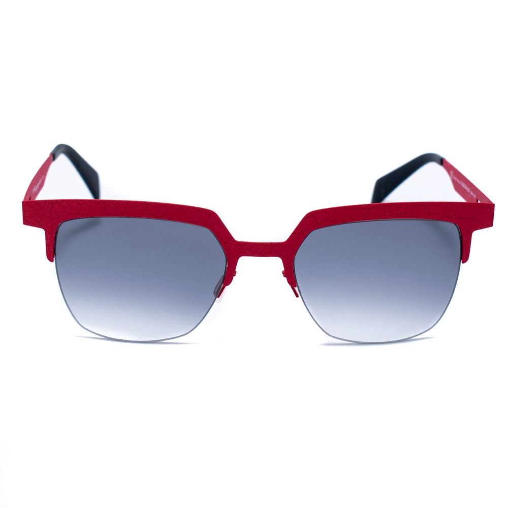 Italia Independent Rote Metall-Sonnenbrille