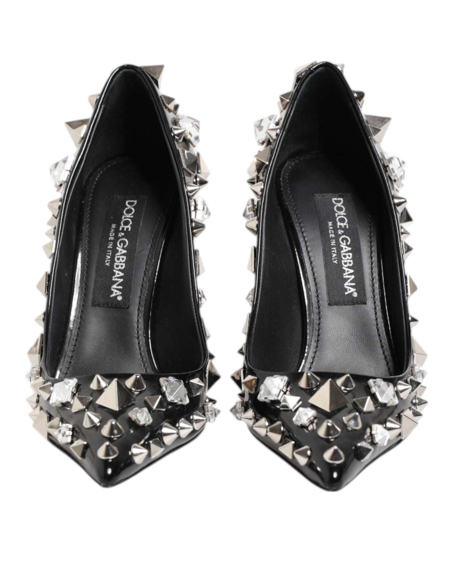 Dolce & Gabbana Schwarz Kristalle Nieten Stiletto Pumps Schuhe