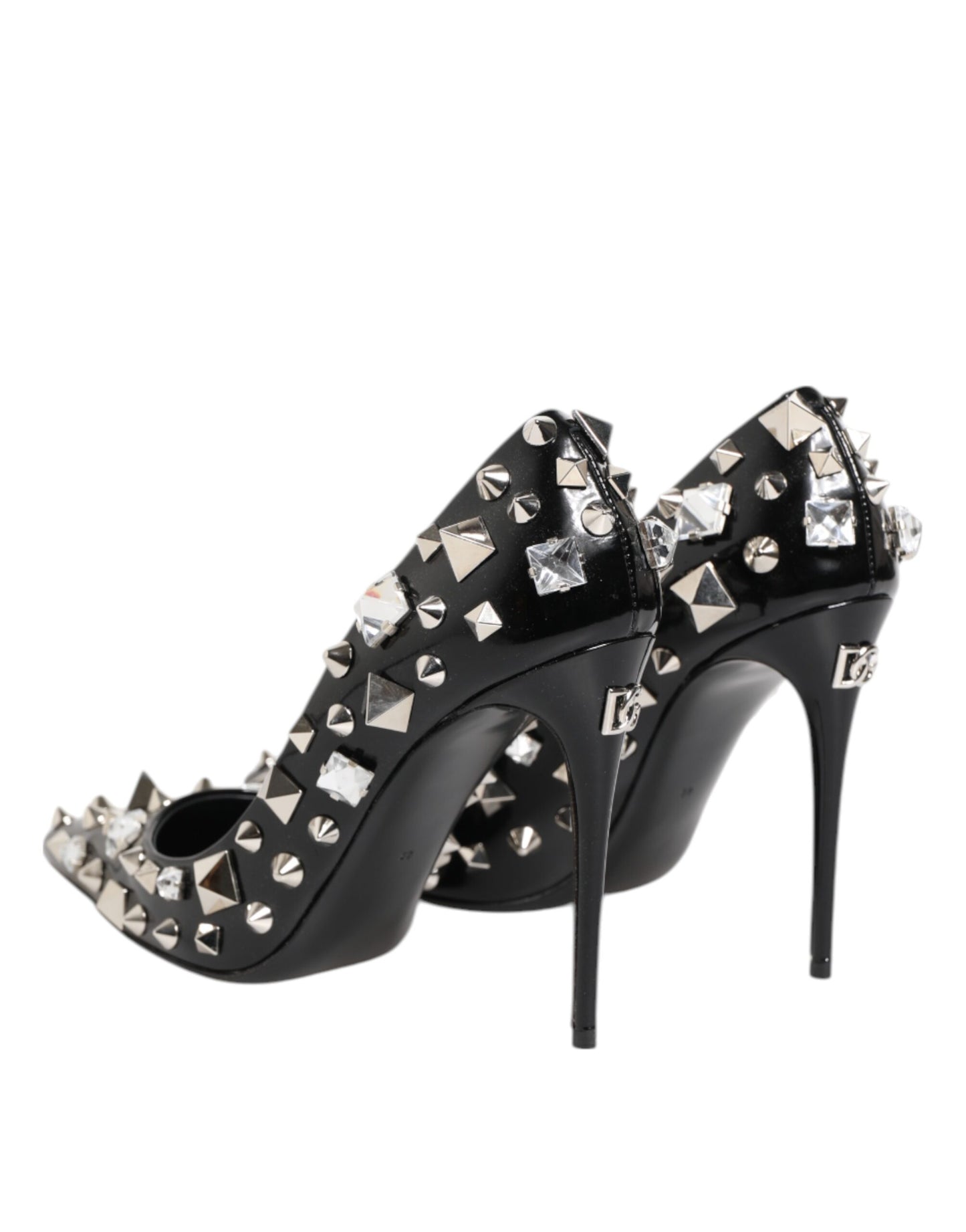 Dolce & Gabbana Schwarz Kristalle Nieten Stiletto Pumps Schuhe