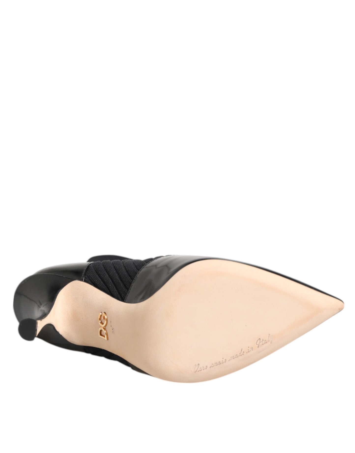Dolce & Gabbana Schwarz Stretch Stilettos Booties Socken Schuhe