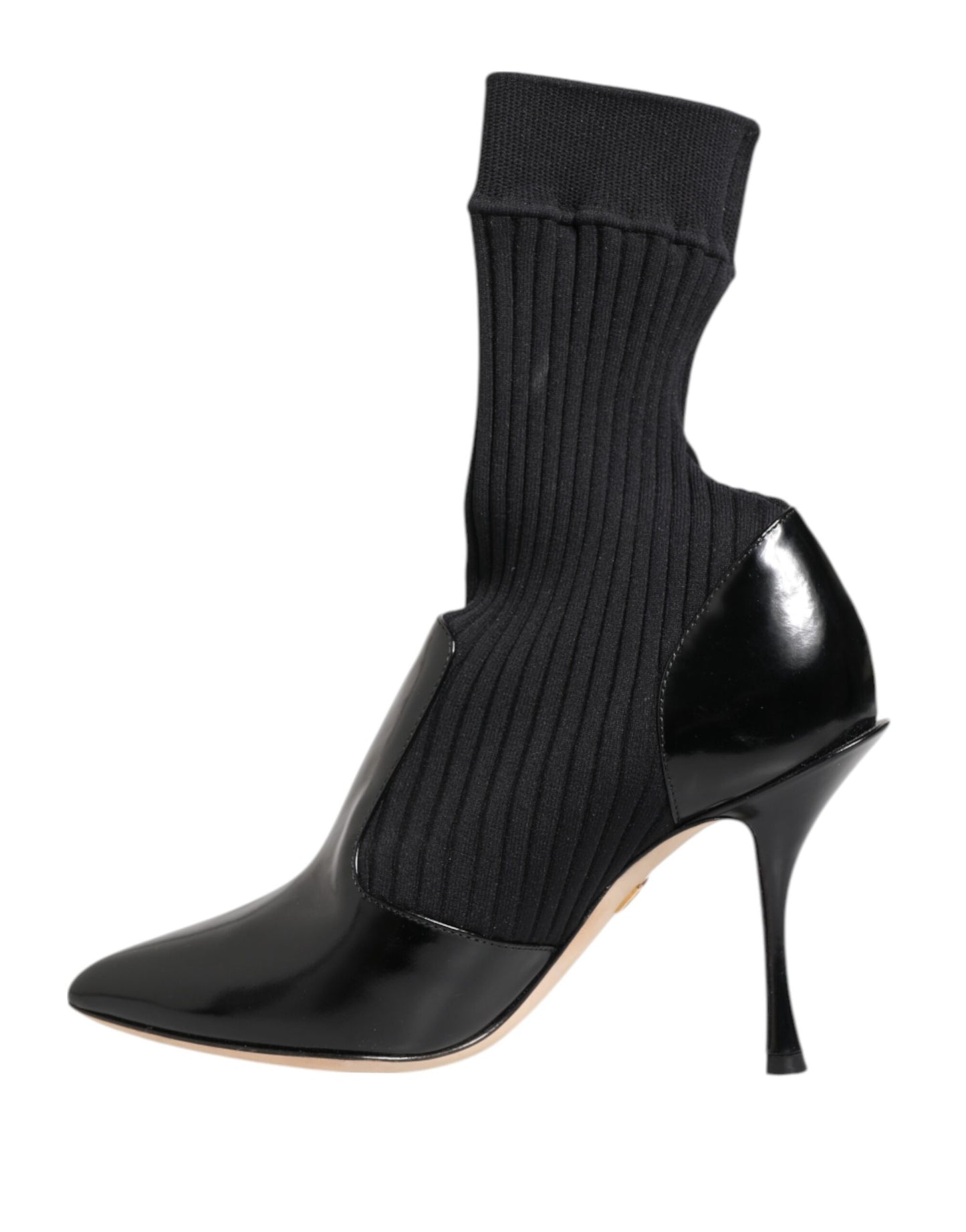 Dolce & Gabbana Schwarz Stretch Stilettos Booties Socken Schuhe