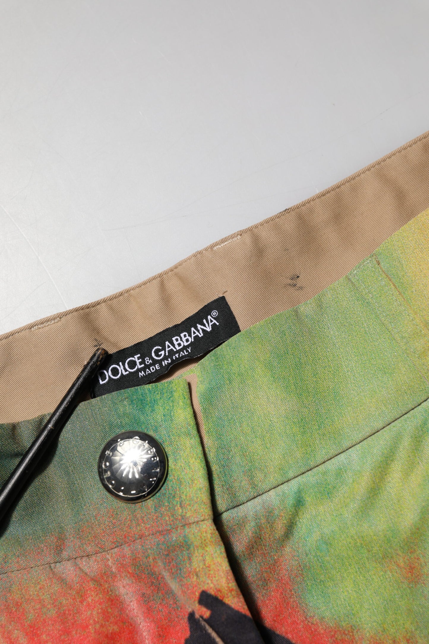 Dolce & Gabbana Multicolor Cargo-Hose mit hoher Taille