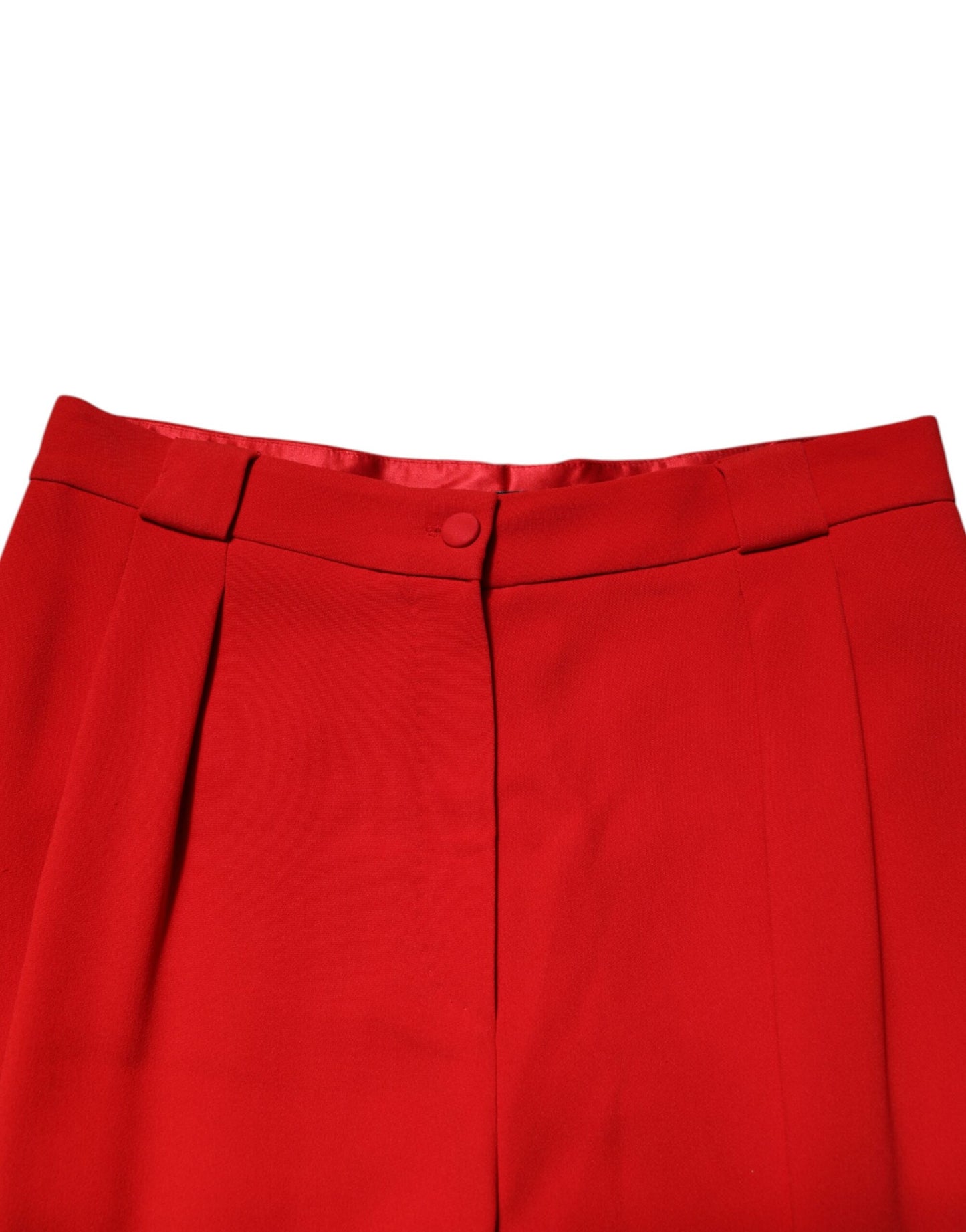Dolce & Gabbana Rote HighWaist Straight Damen-Hosenhose
