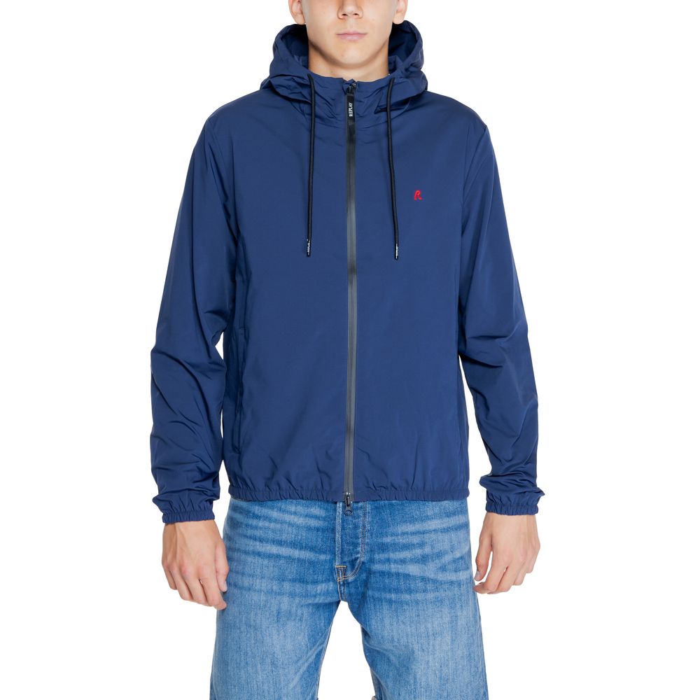 Replay Blaue Polyamid-Jacken &