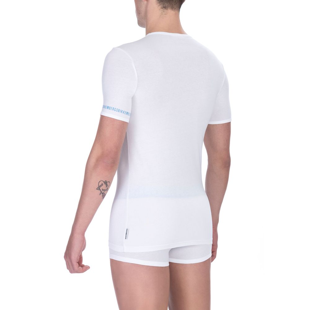 Bikkembergs T-Shirt für Männer aus weißer Baumwolle