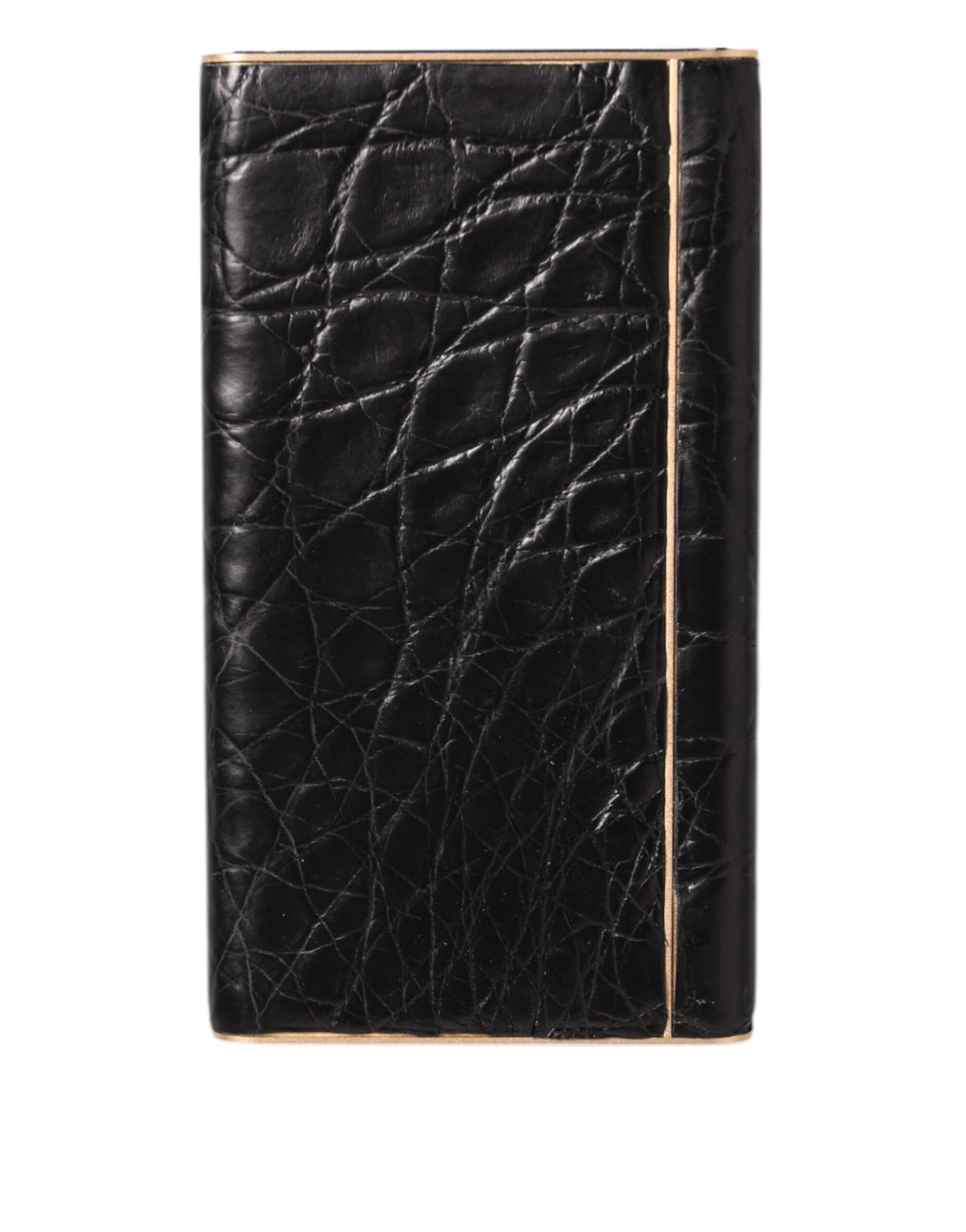 Dolce & Gabbana Schwarzes Leder Exotische Haut 3000mAh Power Bank Ladegerät USB