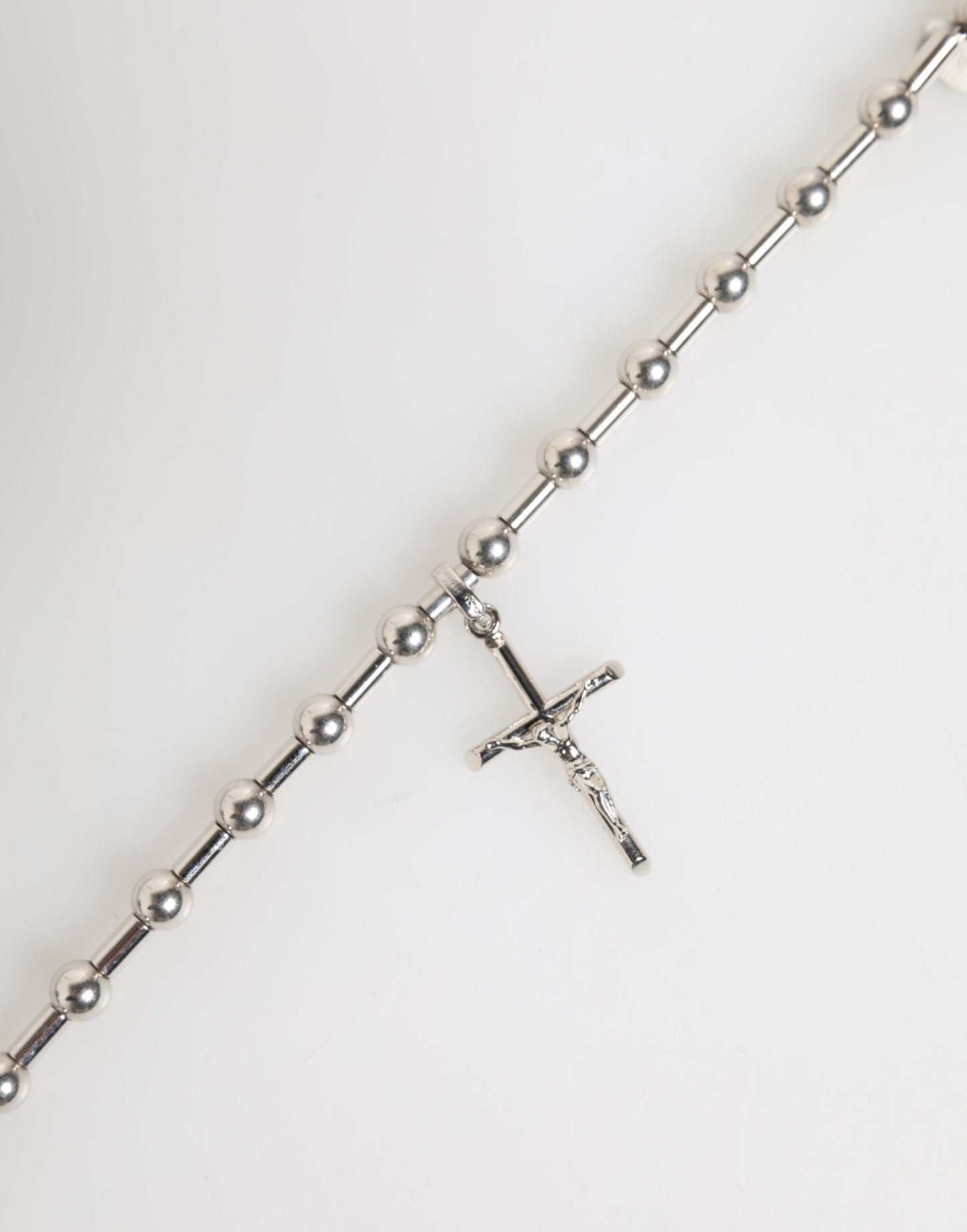 Dolce & Gabbana Silber-Ton Messing Kette religiösen Kreuz Anhänger Halskette