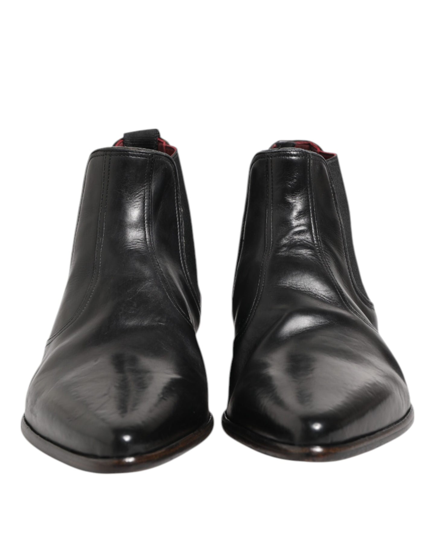 Dolce & Gabbana Schwarzer Chelsea Slip On Männer Ankle Boots Schuhe