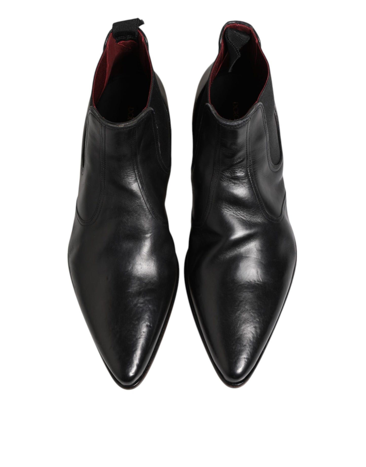 Dolce & Gabbana Schwarzer Chelsea Slip On Männer Ankle Boots Schuhe