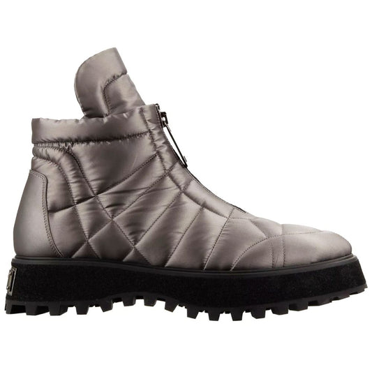 Dolce & Gabbana Grauer Nylon Herrenstiefel