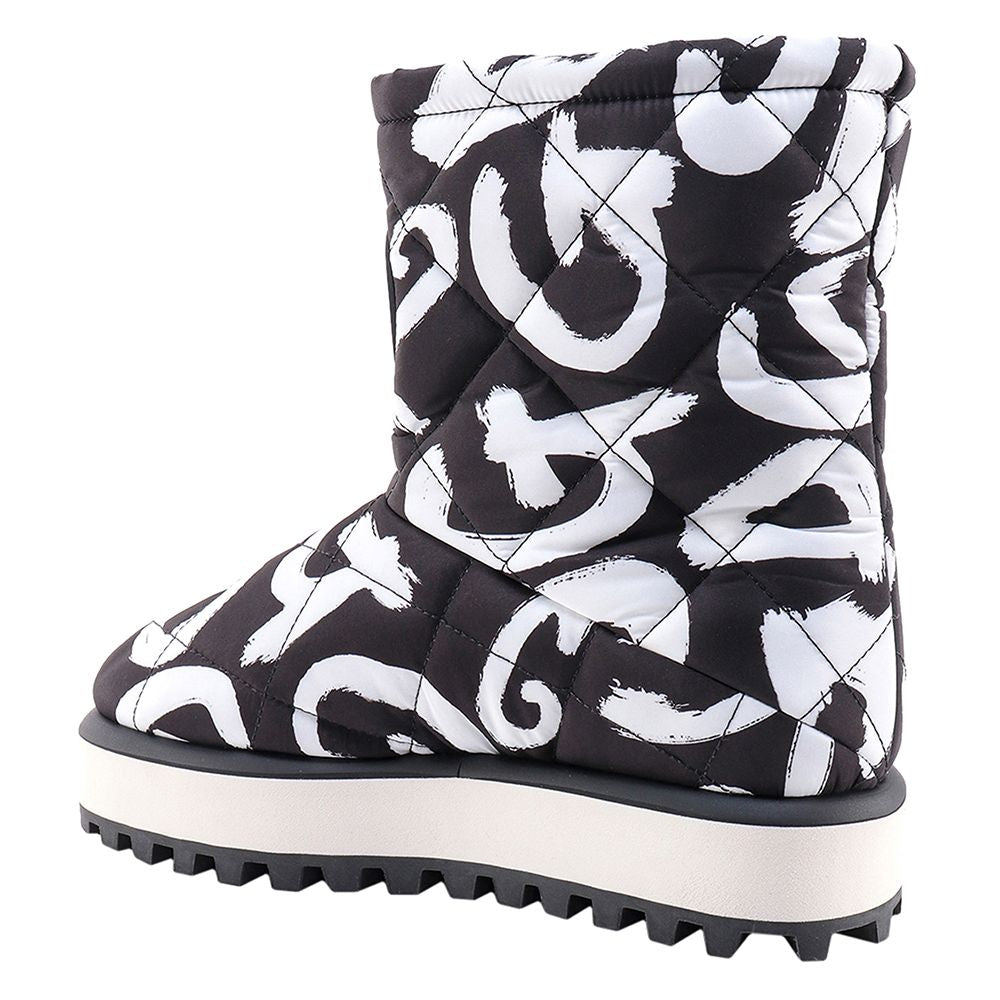 Dolce & Gabbana Schwarzer Nylon Herrenstiefel