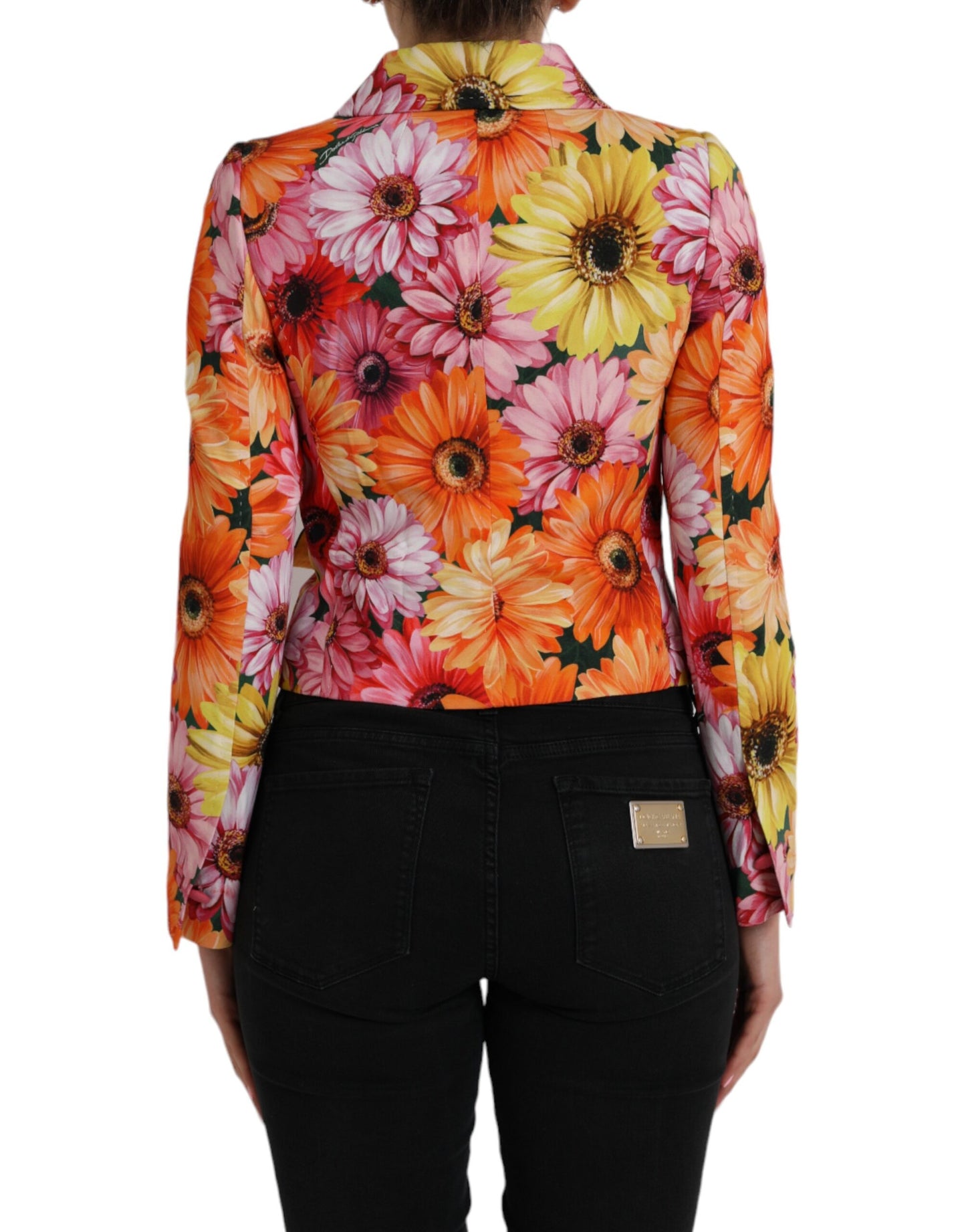 Dolce & Gabbana Multicolor Gänseblümchen Print Floral Fantasy Jacke