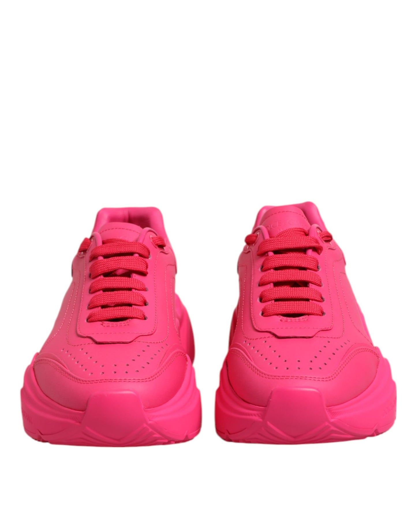 Dolce & Gabbana Rosa Leder Daymaster Low Top Sneakers Schuhe