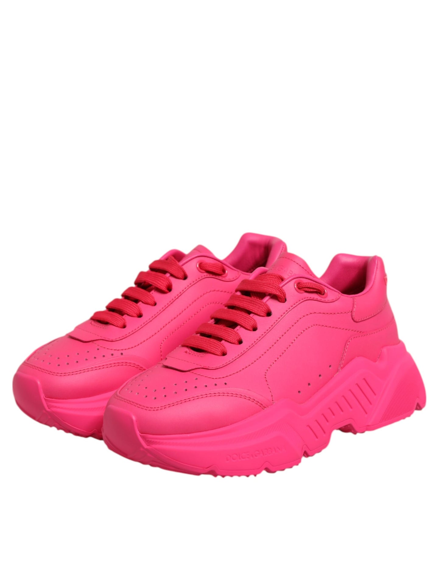 Dolce & Gabbana Rosa Leder Daymaster Low Top Sneakers Schuhe