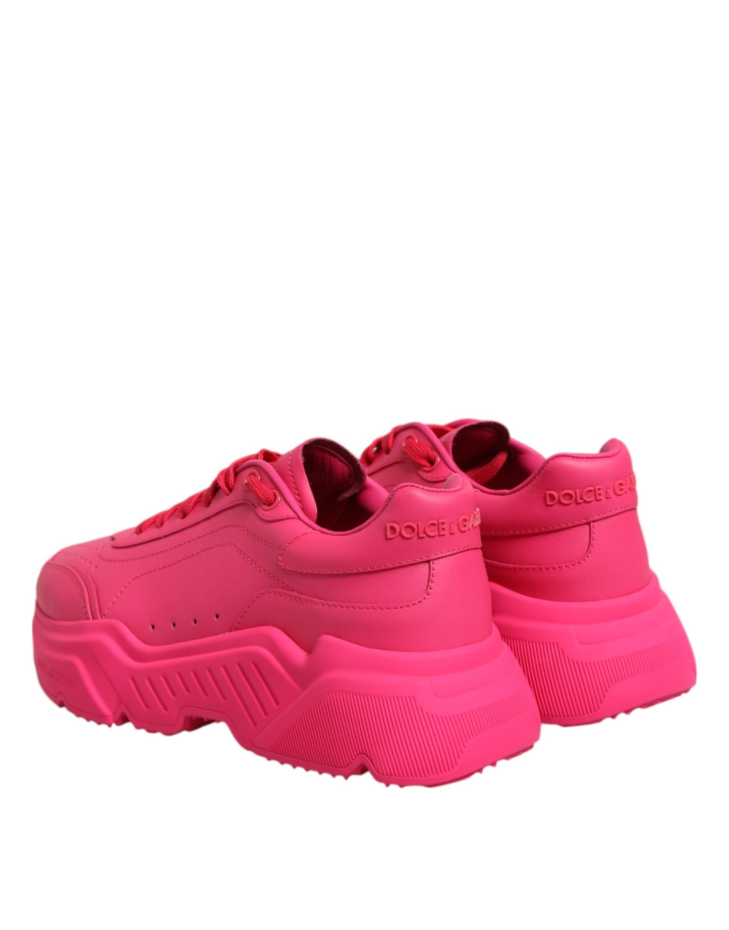 Dolce & Gabbana Rosa Leder Daymaster Low Top Sneakers Schuhe