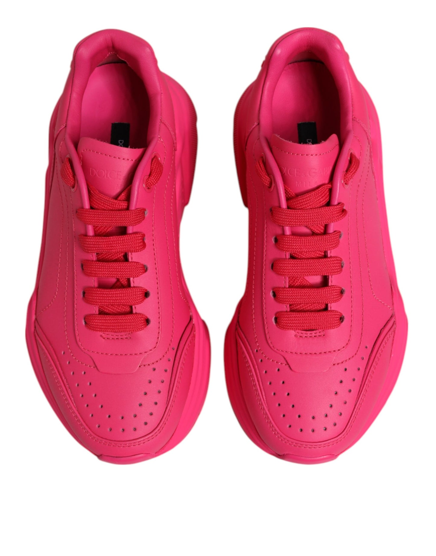 Dolce & Gabbana Rosa Leder Daymaster Low Top Sneakers Schuhe