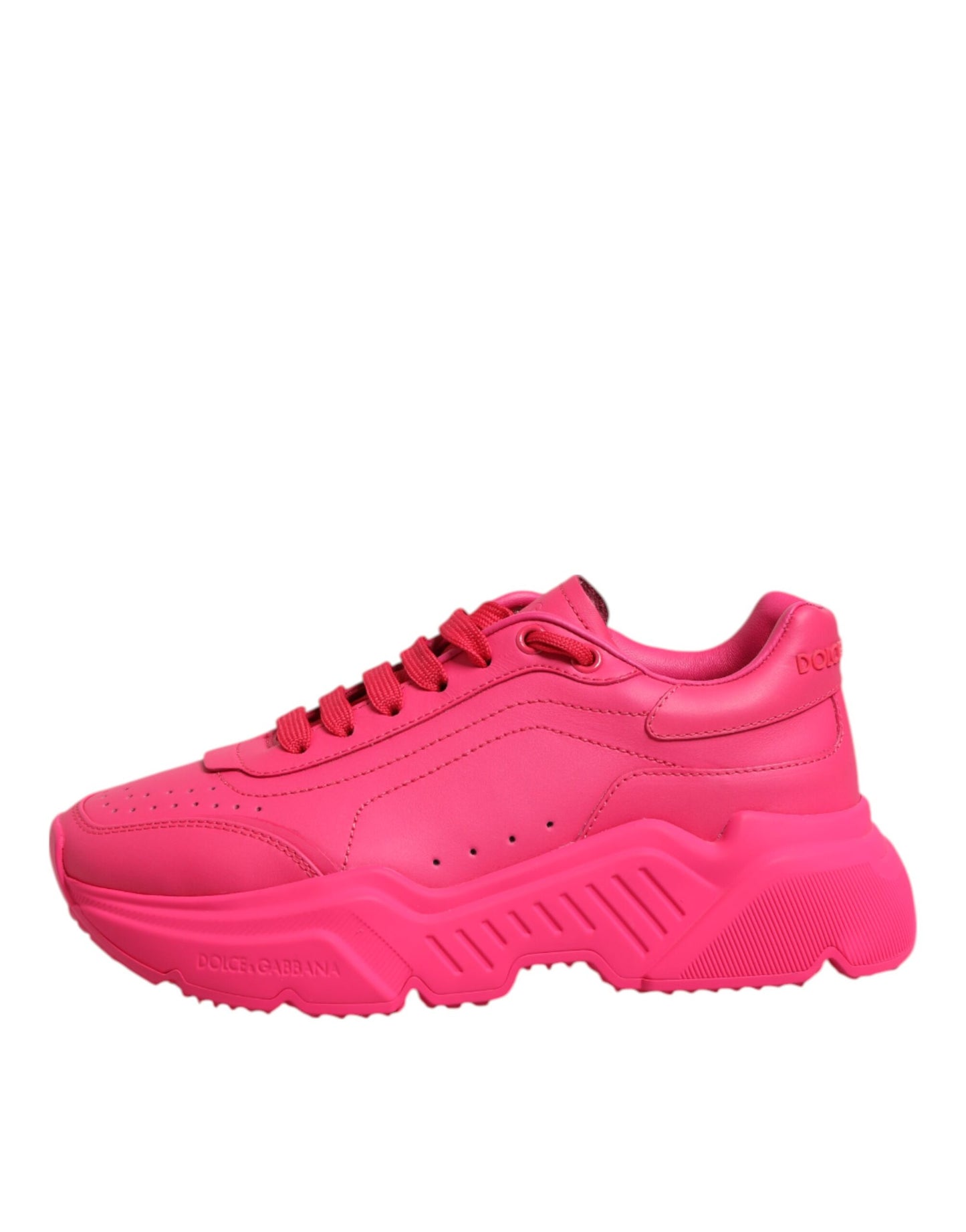 Dolce & Gabbana Rosa Leder Daymaster Low Top Sneakers Schuhe