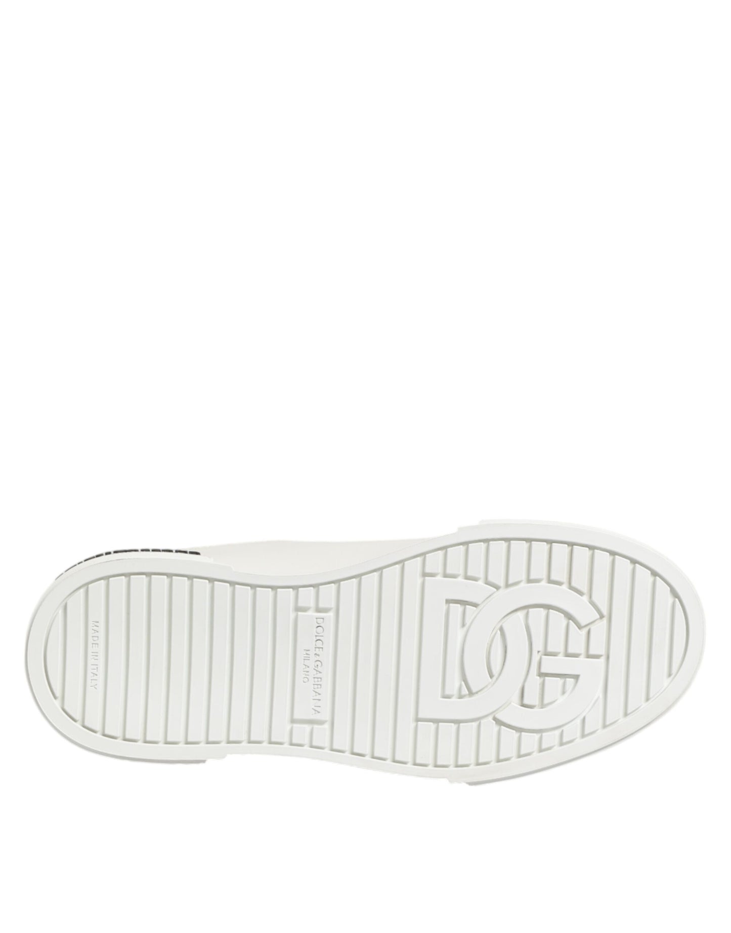 Dolce & Gabbana Schwarz Weiß Leder Portofino Sneaker Schuhe