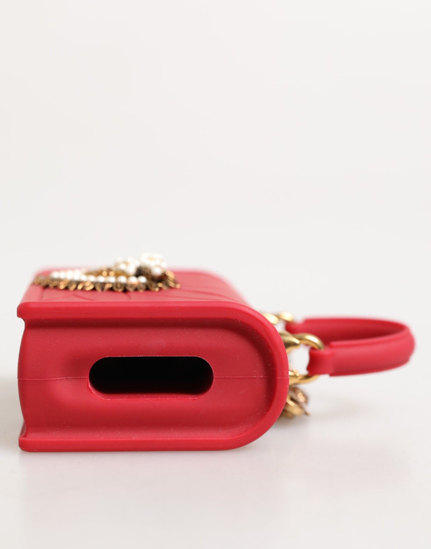 Dolce & Gabbana Rot Silikon Hingabe Herz Abdeckung Tasche Frauen Airpods Fall