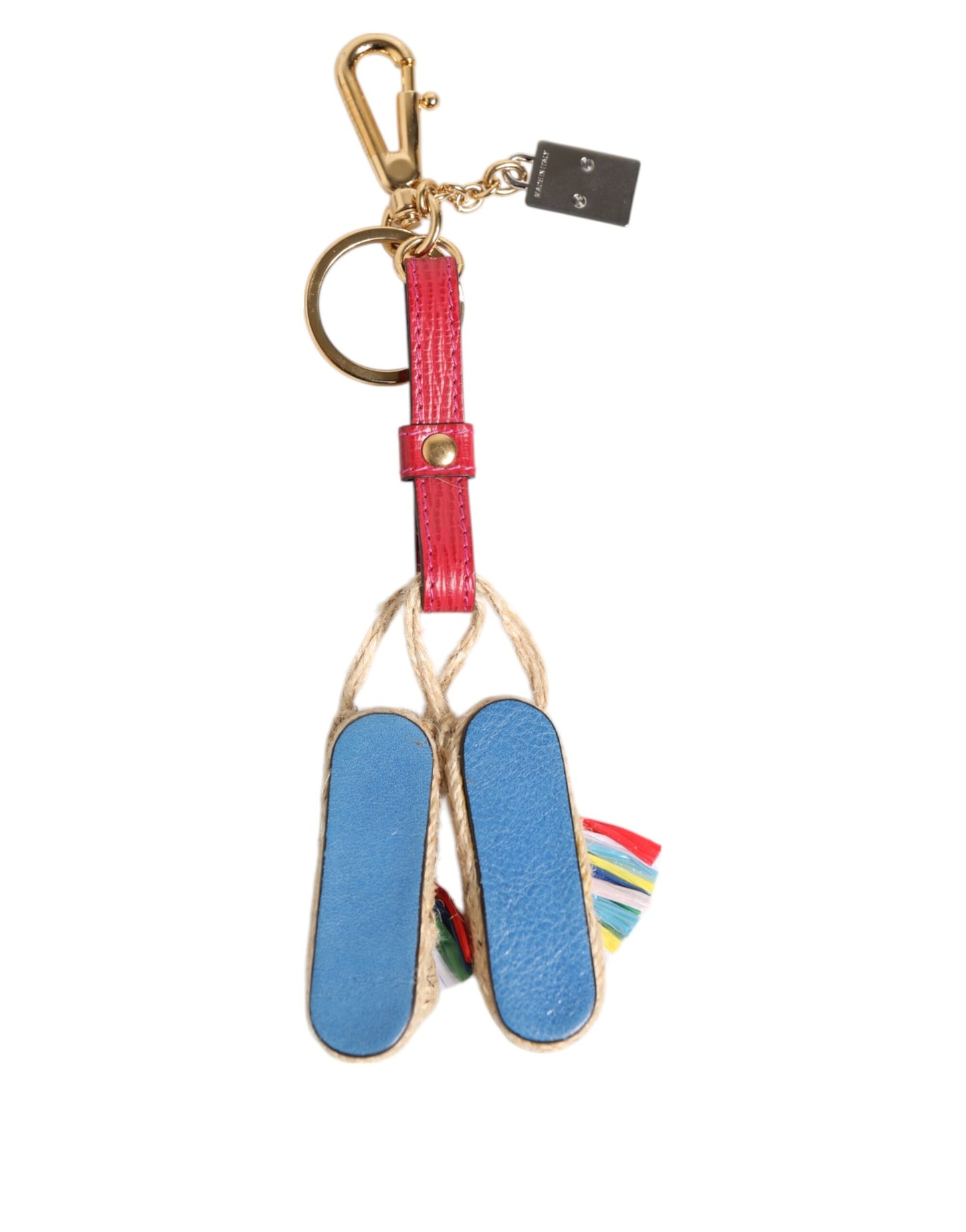 Dolce & Gabbana Rot Gelb Mini Espadrille Stil Charme Schlüsselanhänger Schlüsselanhänger