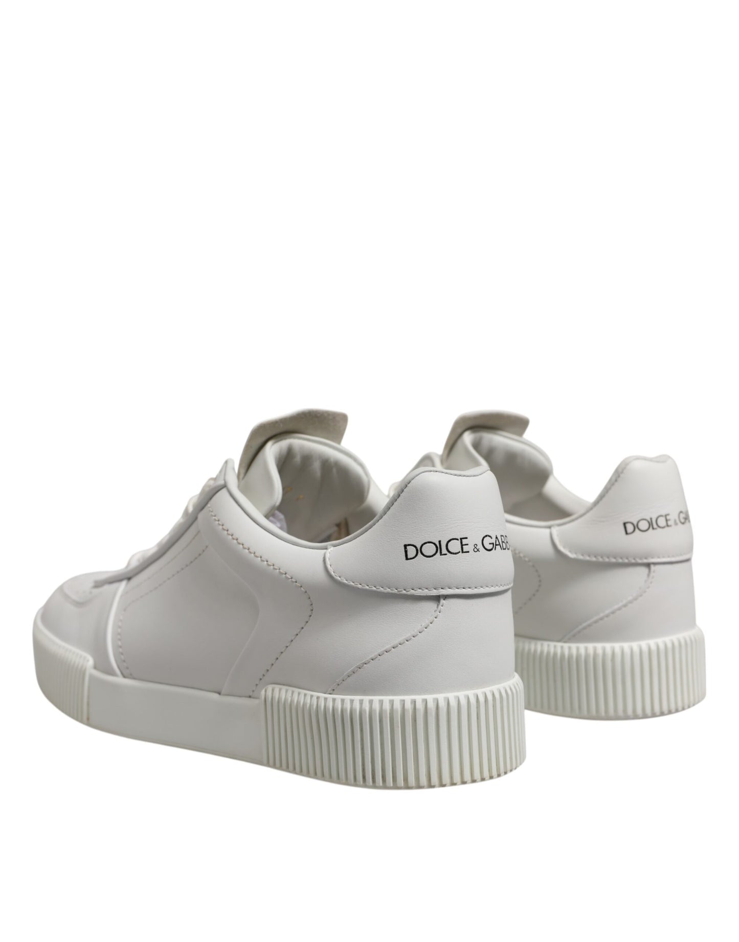 Dolce & Gabbana Weiß Miami Leder Low Top Turnschuhe Schuhe