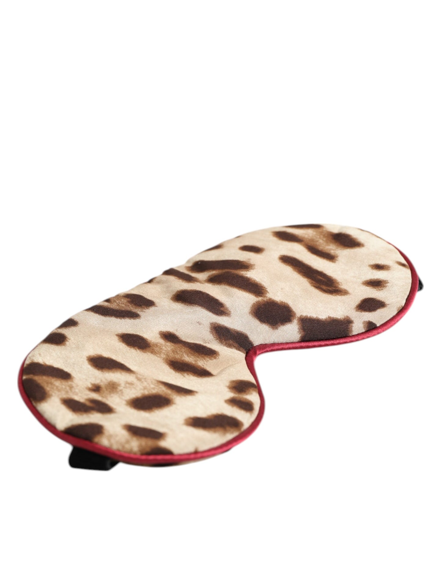 Dolce & Gabbana Braunes Leopardenmuster Seide Frauen Accessoire Schlaf Augenmaske