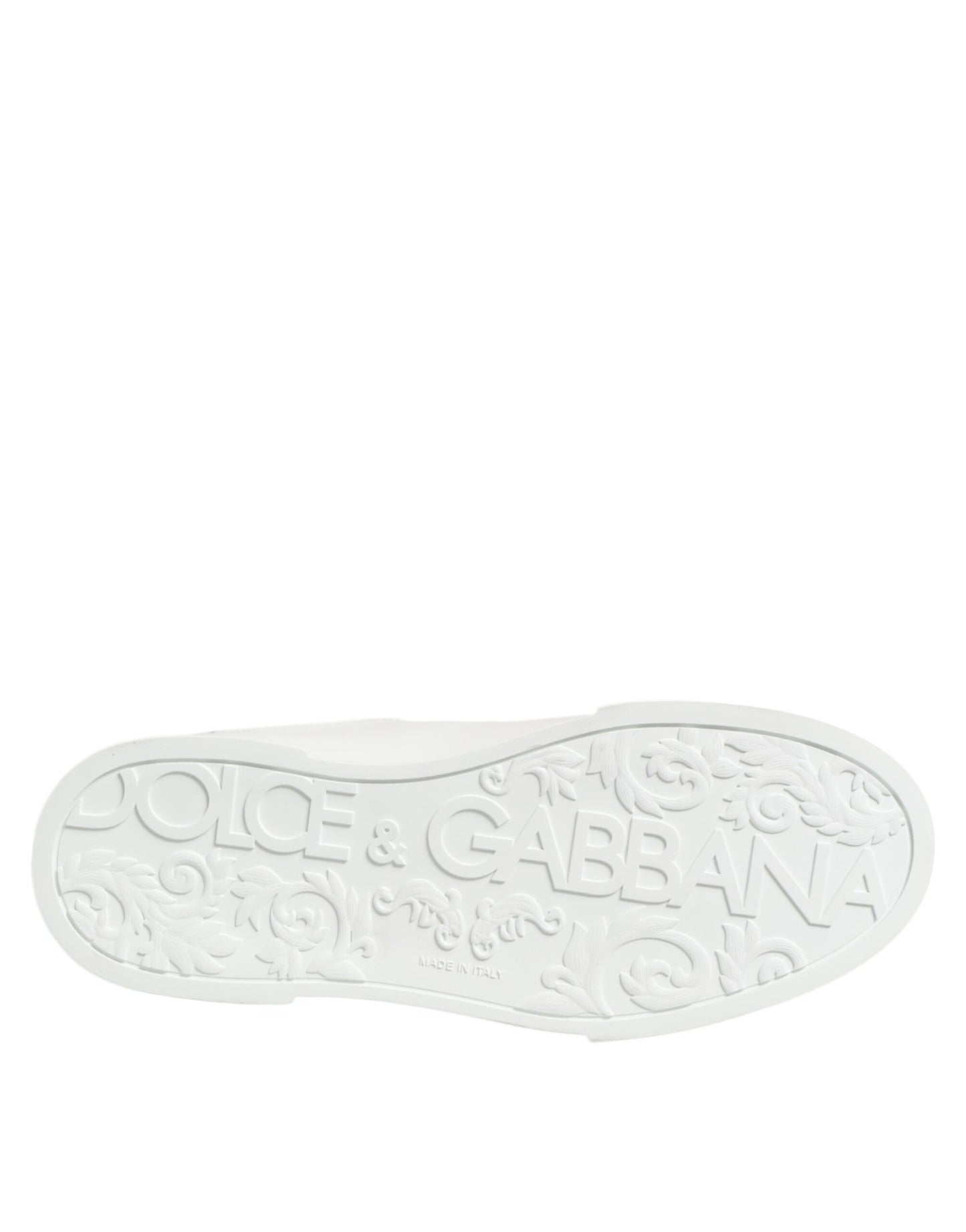 Dolce & Gabbana Schwarz Weiß Leder Portofino Sneaker Schuhe