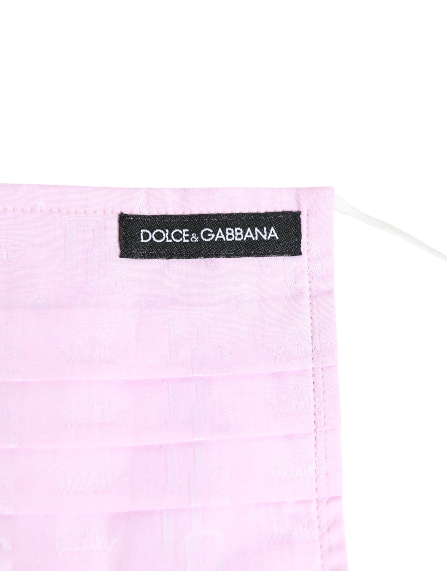 Dolce & Gabbana Rosa Baumwolle Logo Elastisches Ohrband Gesichtsmaske