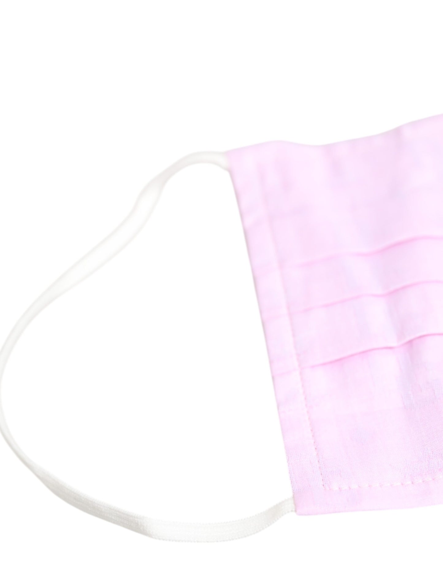 Dolce & Gabbana Rosa Baumwolle Logo Elastisches Ohrband Gesichtsmaske