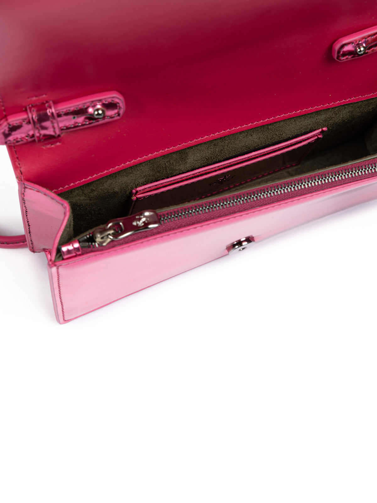 Ferrari Metall Pink GT Lackleder Tasche mit Kette