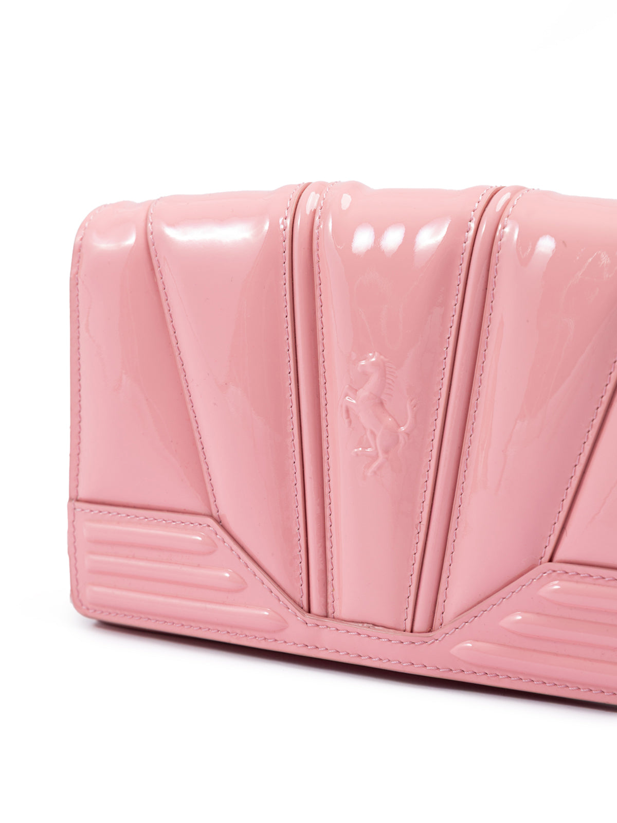 Ferrari Rosa GT Lackleder Tasche mit Kette