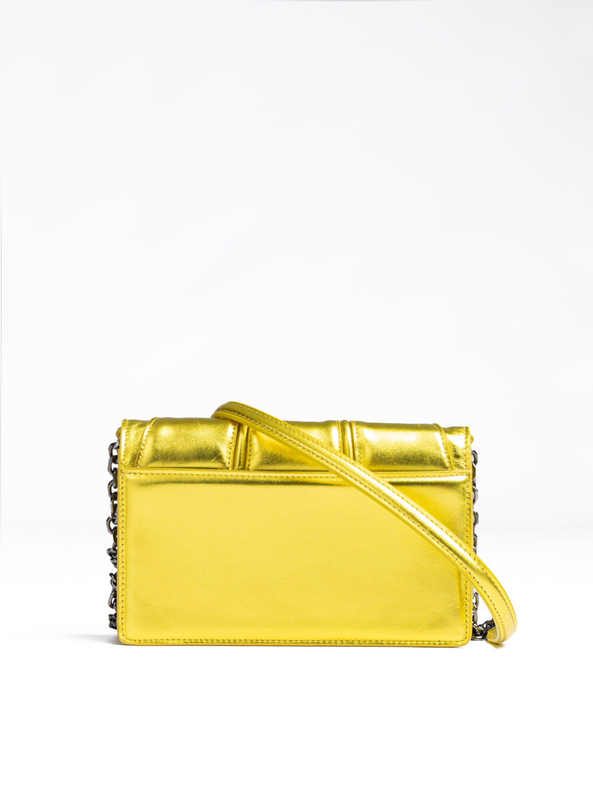 Ferrari Metall Gelbe GT Lackledertasche mit Kette