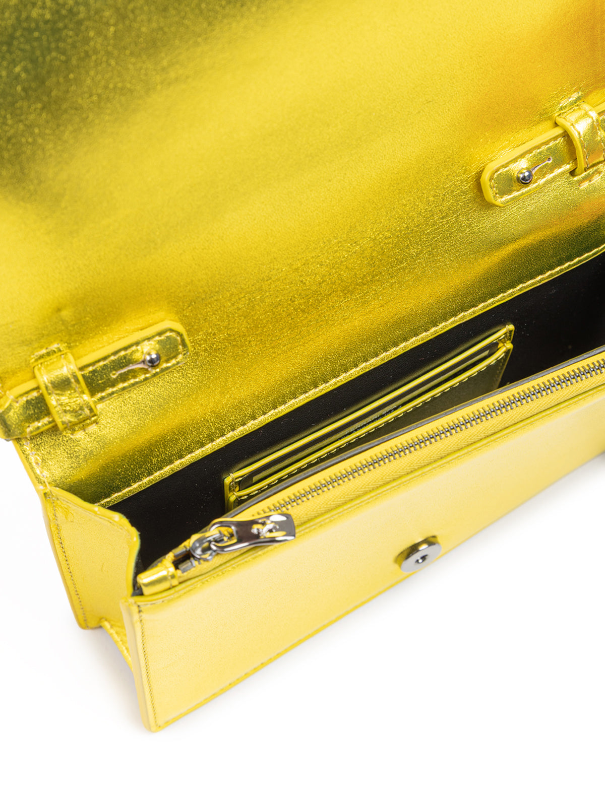 Ferrari Metall Gelbe GT Lackledertasche mit Kette
