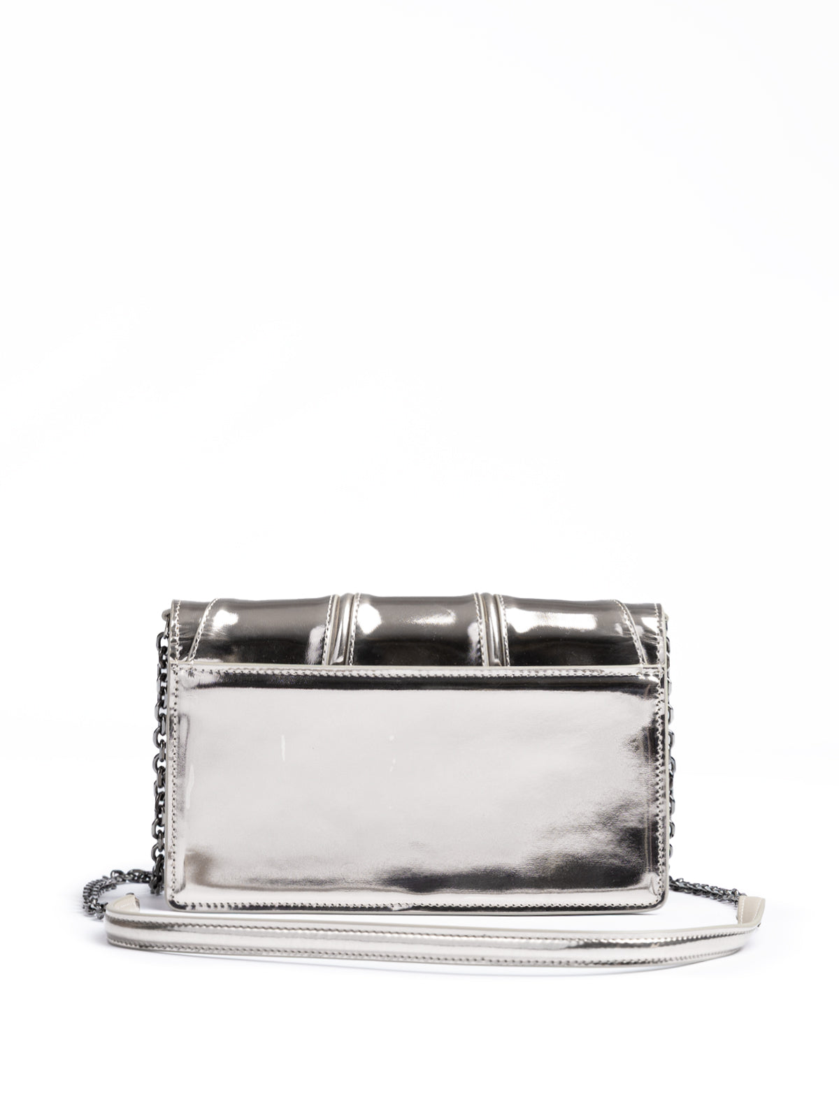 Ferrari Metal Silver GT Lackleder Tasche mit Kette