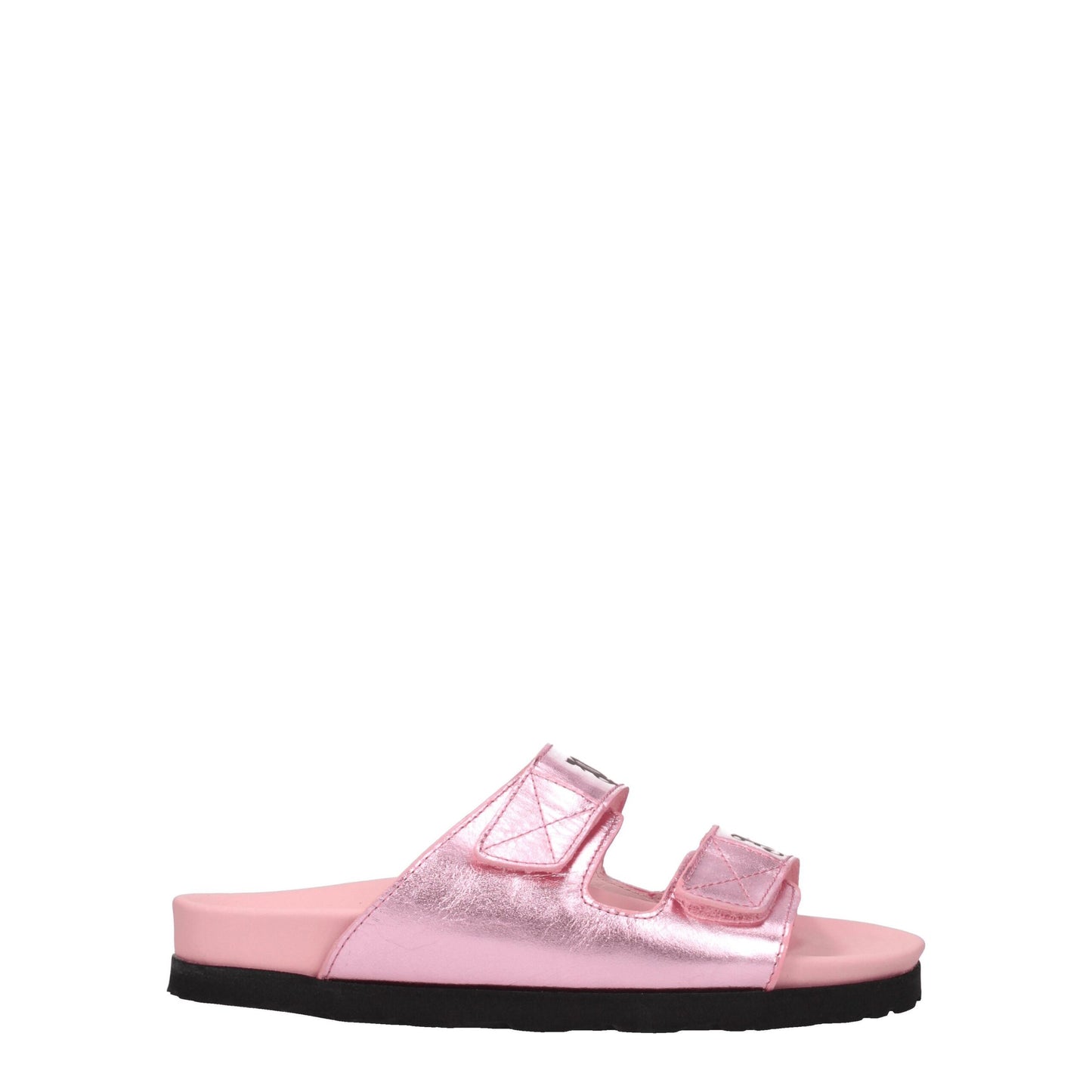 Palm Angels Rosa Lederpantoffeln Sandalen